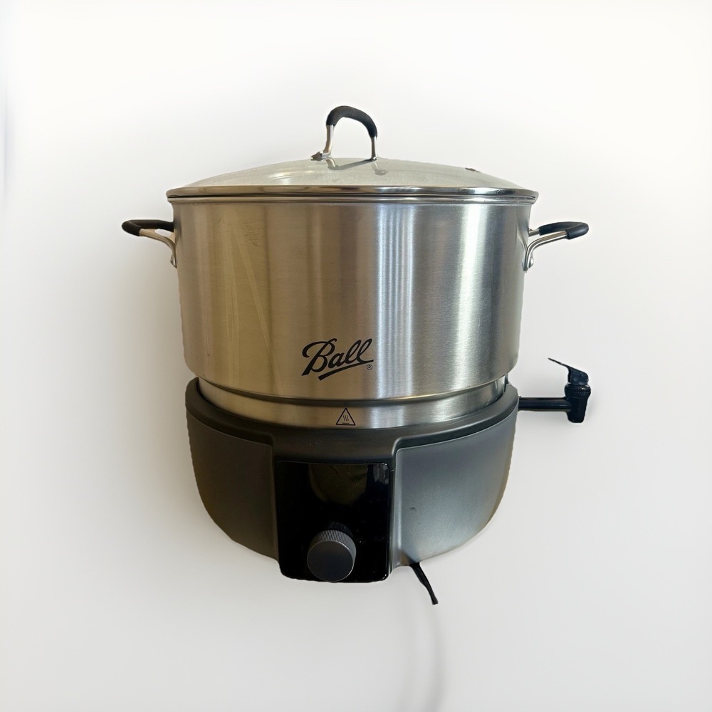 Ball EasyCanner Electric Water Bath Canner, 21-Quart Capacity Stainless Steel